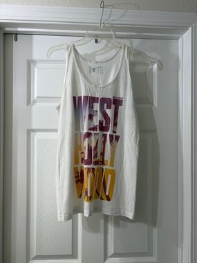 Brick & Mortar Racerback Graphic Tank Top with West Hollywood Print